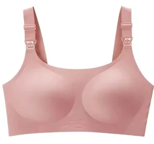 Fixed-cup Maternity Nursing Bra for Breastfeeding After Childbirth, Light Style Bra for Postpartum Use