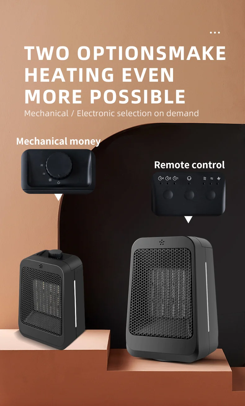 Portable Room Electric Fan Heater Plug In Electric Mini Home Space Air