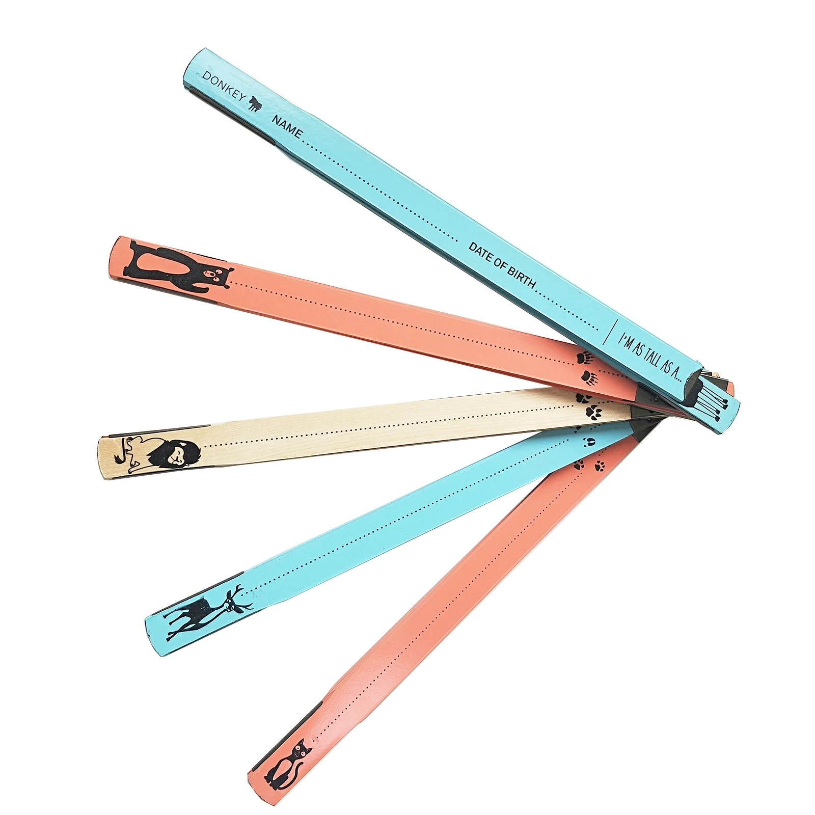 Высококачественная 1 м 5 складок/2 10 складок/3 15 складных пружинных шарниров красочная деревянная складная линейка с индивидуальным масштабом и печатью логотипа