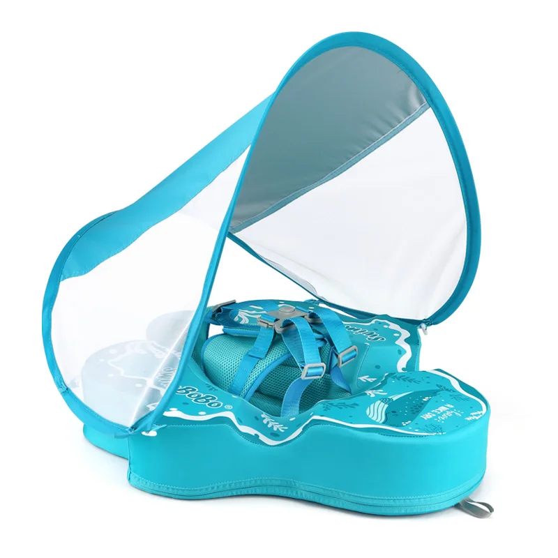 Swimbobo Non-inflatable Baby Swimming Float Ring Children Swim Ring Underarm Ring Non Inflatable Child Floating With Canopy