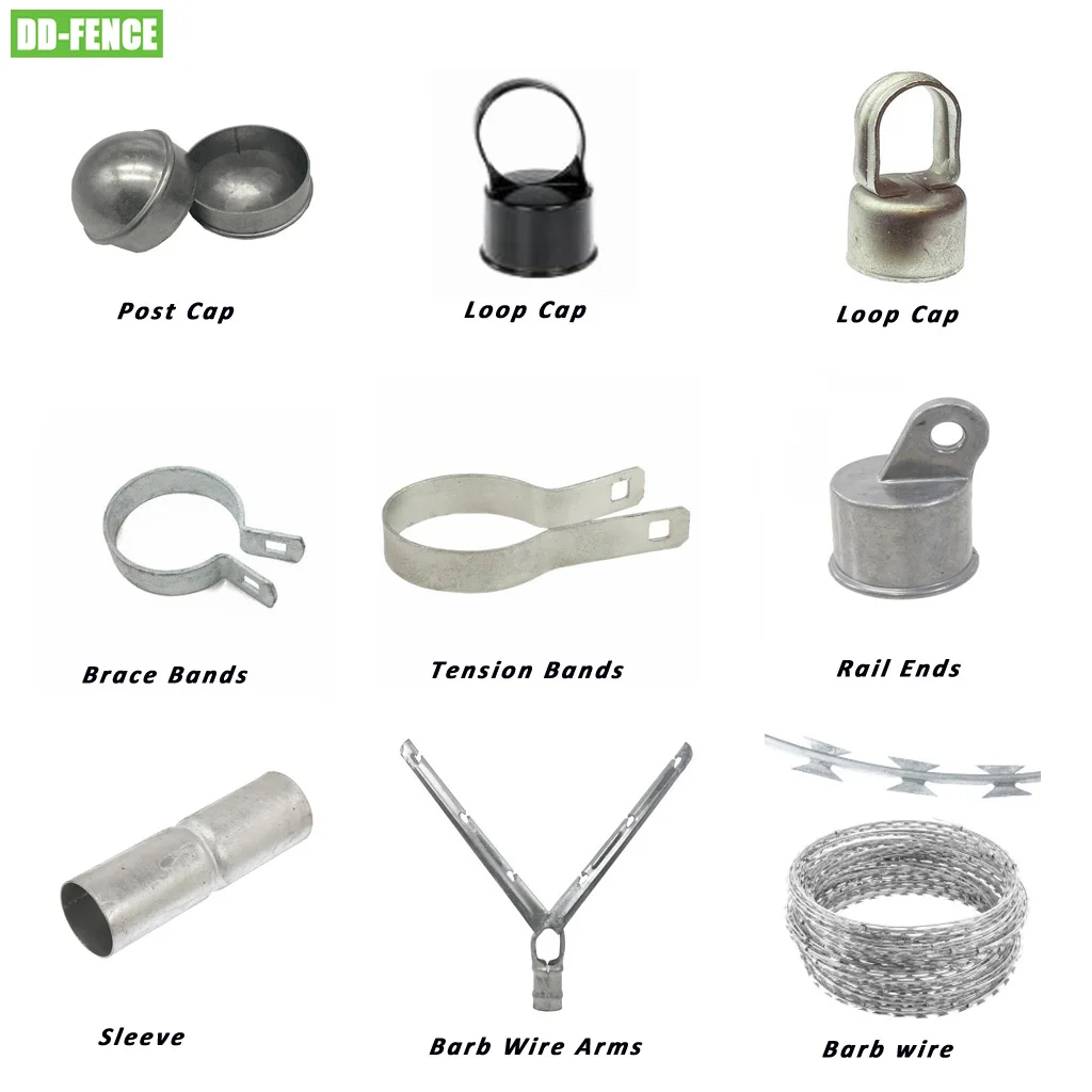 Pvc Coated Chain Link Fence Fitting Parts Clips Chain Link Fencing Clamp  Accessories