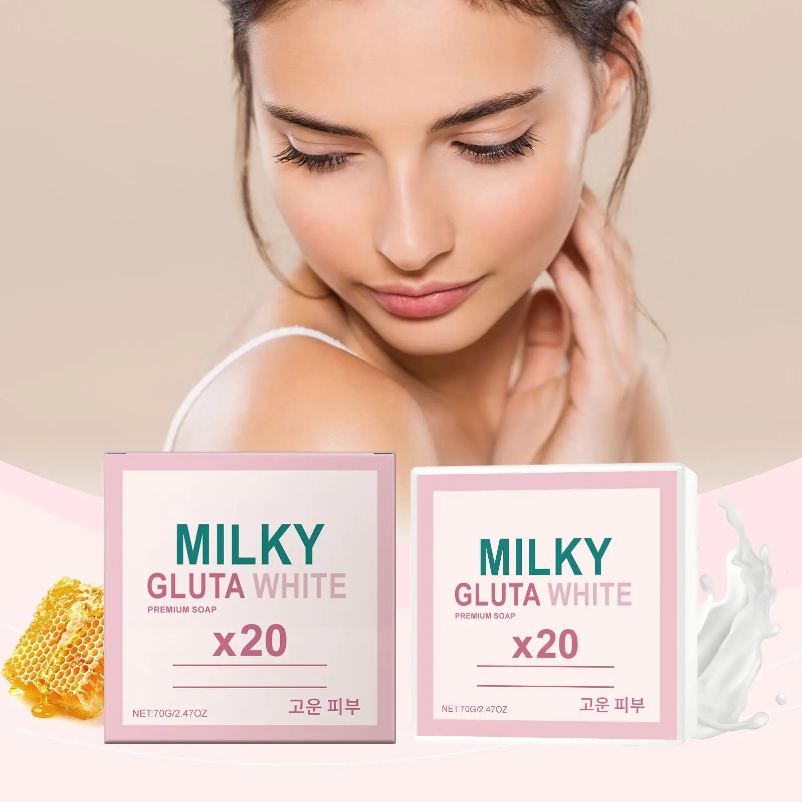 glutathione goat milk soap Hot Sell Wholesale Skin Brightening Moisturizing Handmade Soap Goat Milk  Glutathione Whitening Soap
