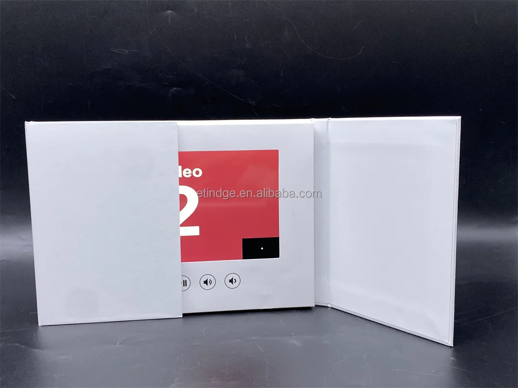 Тройной 1500 мАч 256MB с памятью на заказ печать двойным воротником A5 в твердом переплете 7-дюймовый IPS ЖК-экран видео-брошюра кнопками