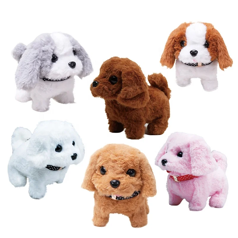 Cute Cartoon Walking Barking Dog Toys Electric Plush And Stuffed