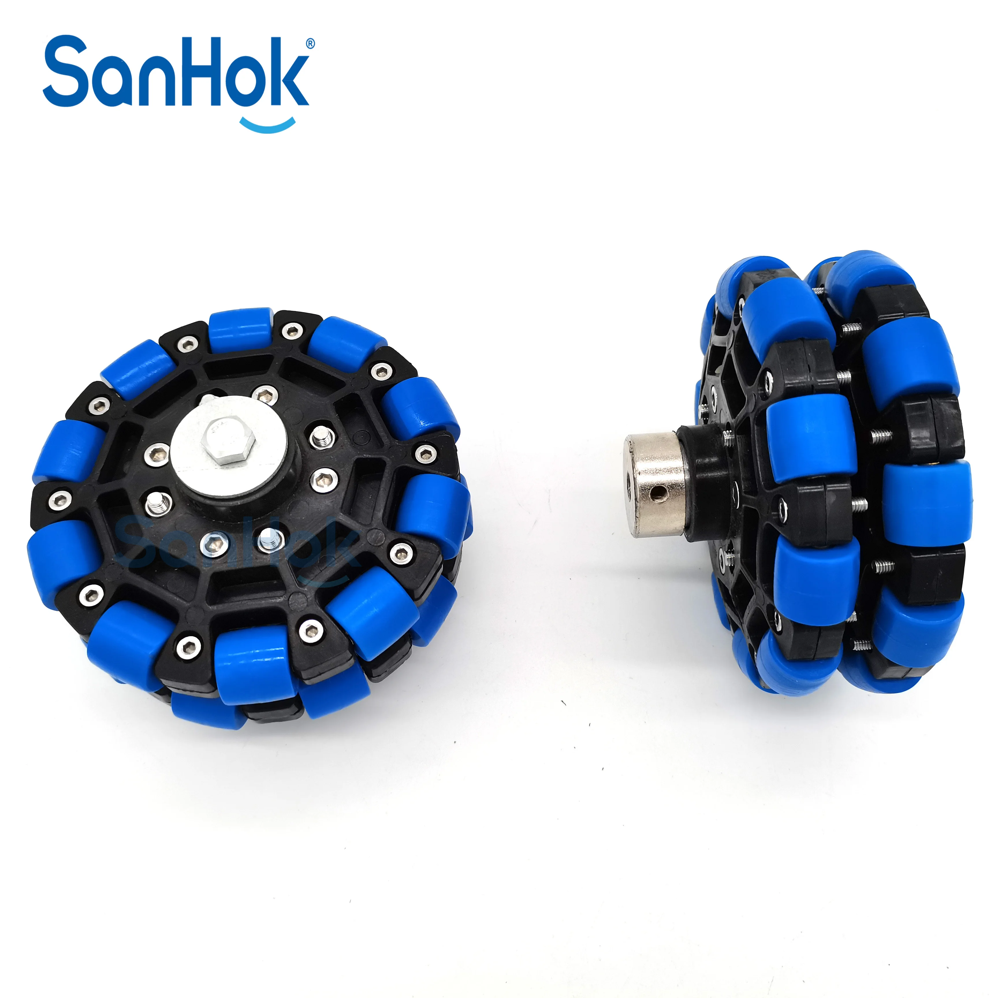 High Quality 8-Inch Forklift Motor with 60Kg Load Capacity 4 Pcs 120Mm Macnum AGV Omni Wheel Nylon and Rubber Material