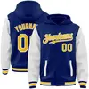 White Sleeve Royal Blue Jacket White Yellow