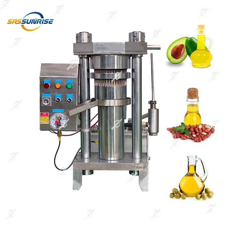 Small Hydraulic Extractor Cocoa Butter Nut Soybean Sesame Peanut Olive Sunflower Seed Mustard Avocado Oil Cold Press Machine