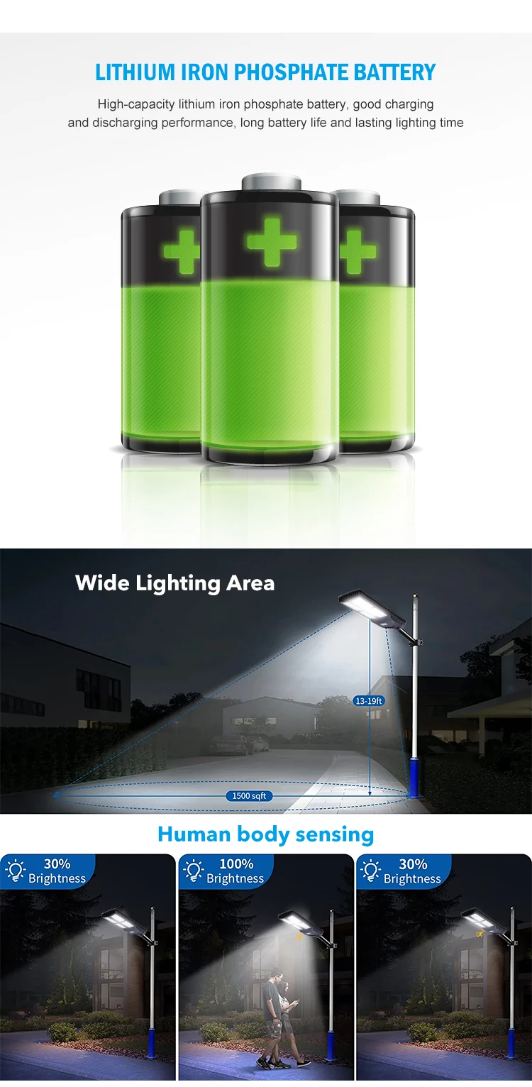 Outdoor Waterproof Ip65 Road Garden Light 400w 600w Integrated All In One Led Solar Streetlight