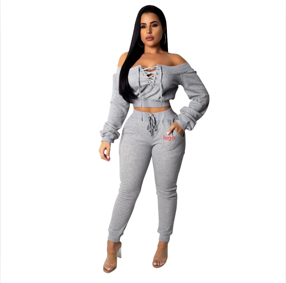 Drop shipping 2021 Boutique Long Sleeve Top Pants Outfits Two Piece Set Women Clothing new fashion High Quality Two Piece Set