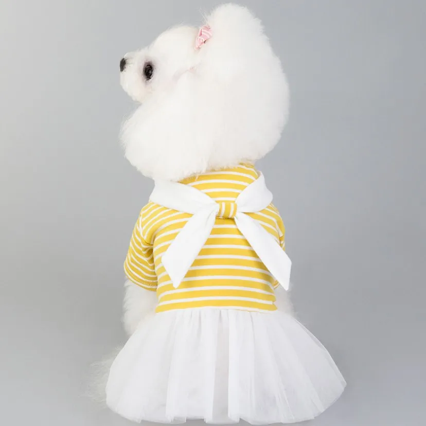 Wholesale Soft Stripe Designers Summer Pet Dog Dress