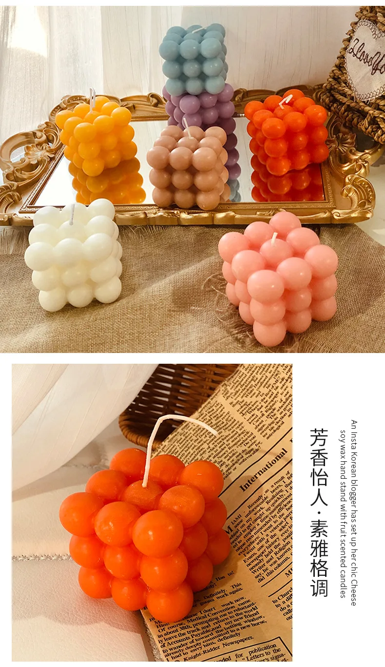 Soy Wax Bubble Cube Candle Buy