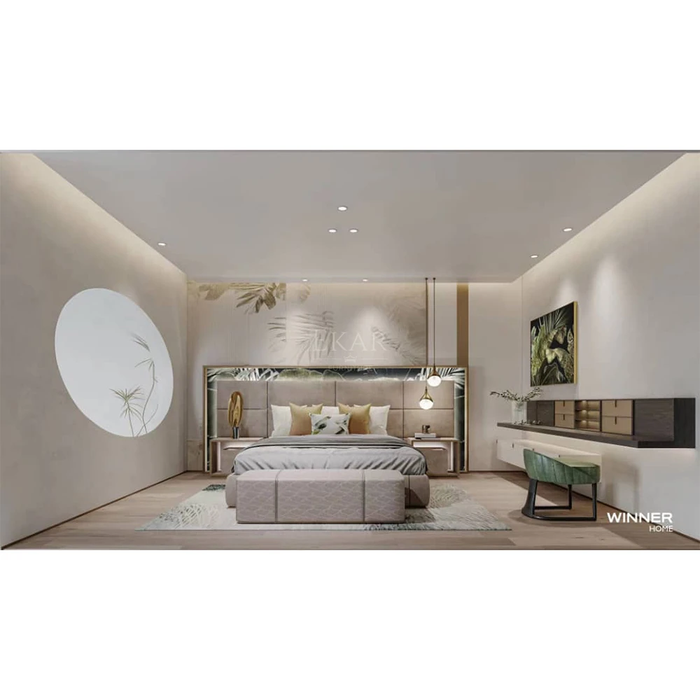 Luxurious Wide-Screen Bed with Intelligent Control Panel & Pandora Marble Headboard - Modern Multifunctional Design supplier