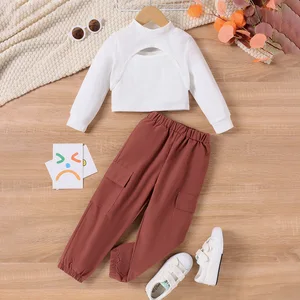 Children Clothing for Girls Fashionable Summer T-Shirt & Shorts Sets Plaid Pattern for Daily Wear Clothes for Kids