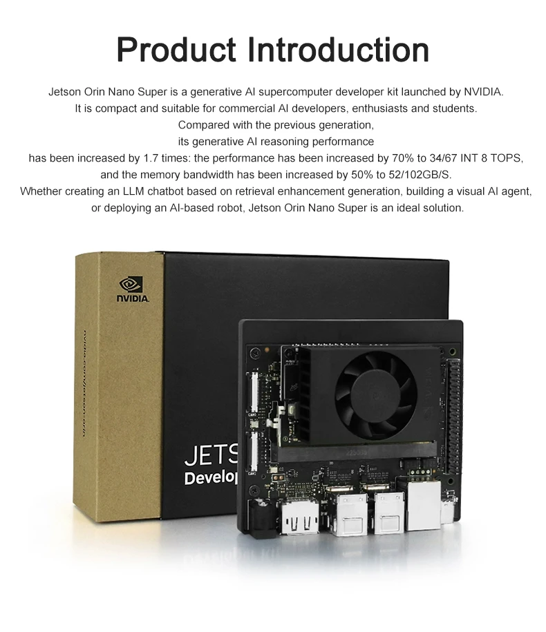 2025 Official NVIDIA Jetson Orin Nano Super Developer Kit 8GB 67Tops ...