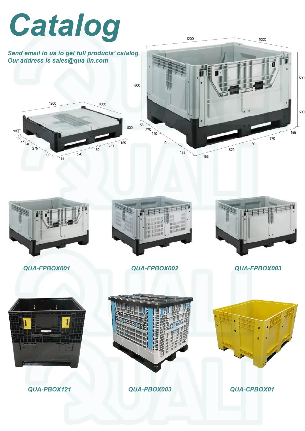 Container Pallet Case Quali Large Pallet Container Stackable Folding Plastic Pallet Container ...