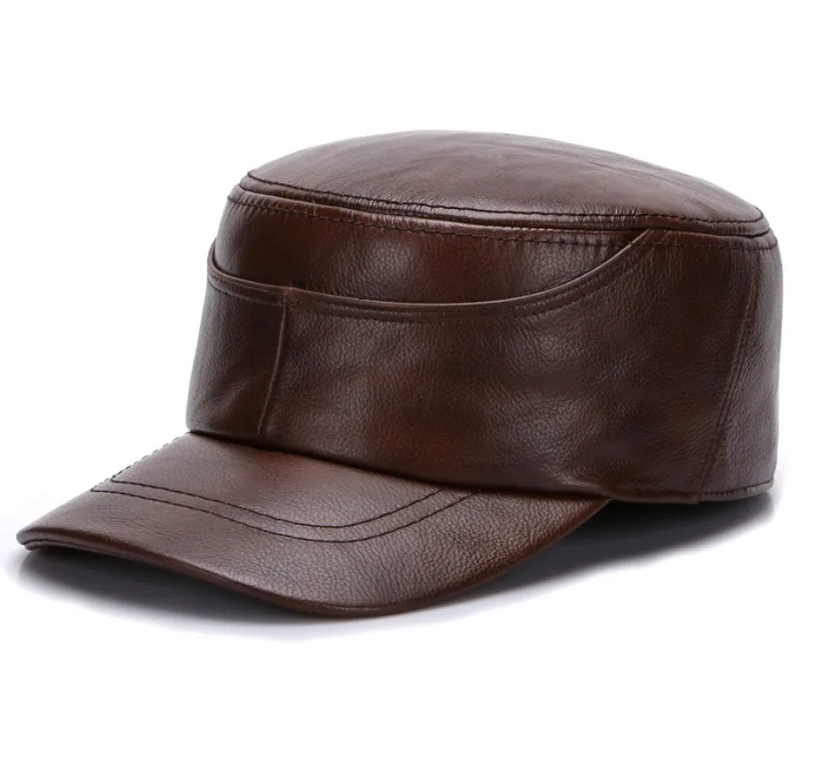 leather army cap