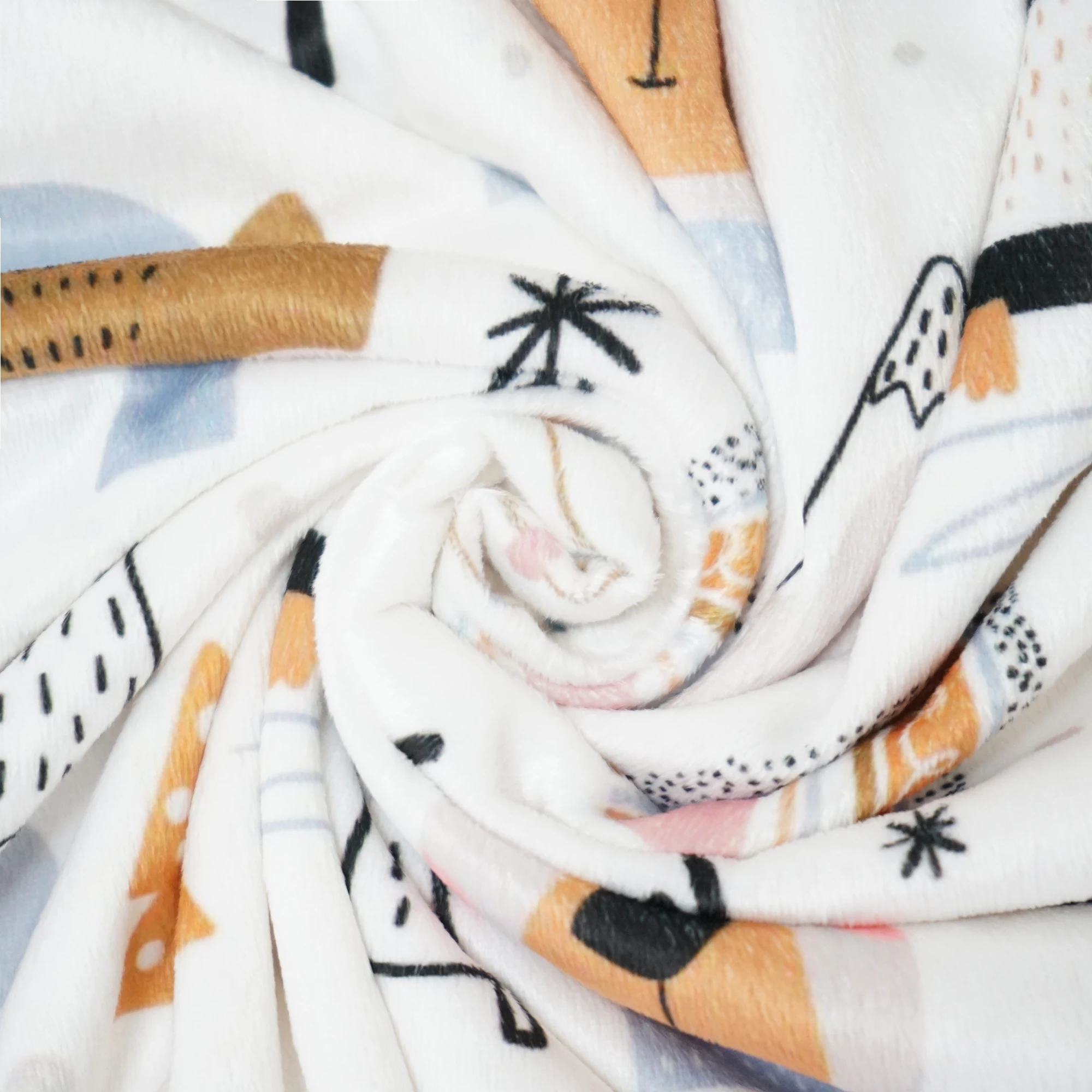 Custom OEM ODM Baby Blanket for Boys Girls Soft Minky with Double Layer Dotted Backing Penguin Printed  Receiving Blanket