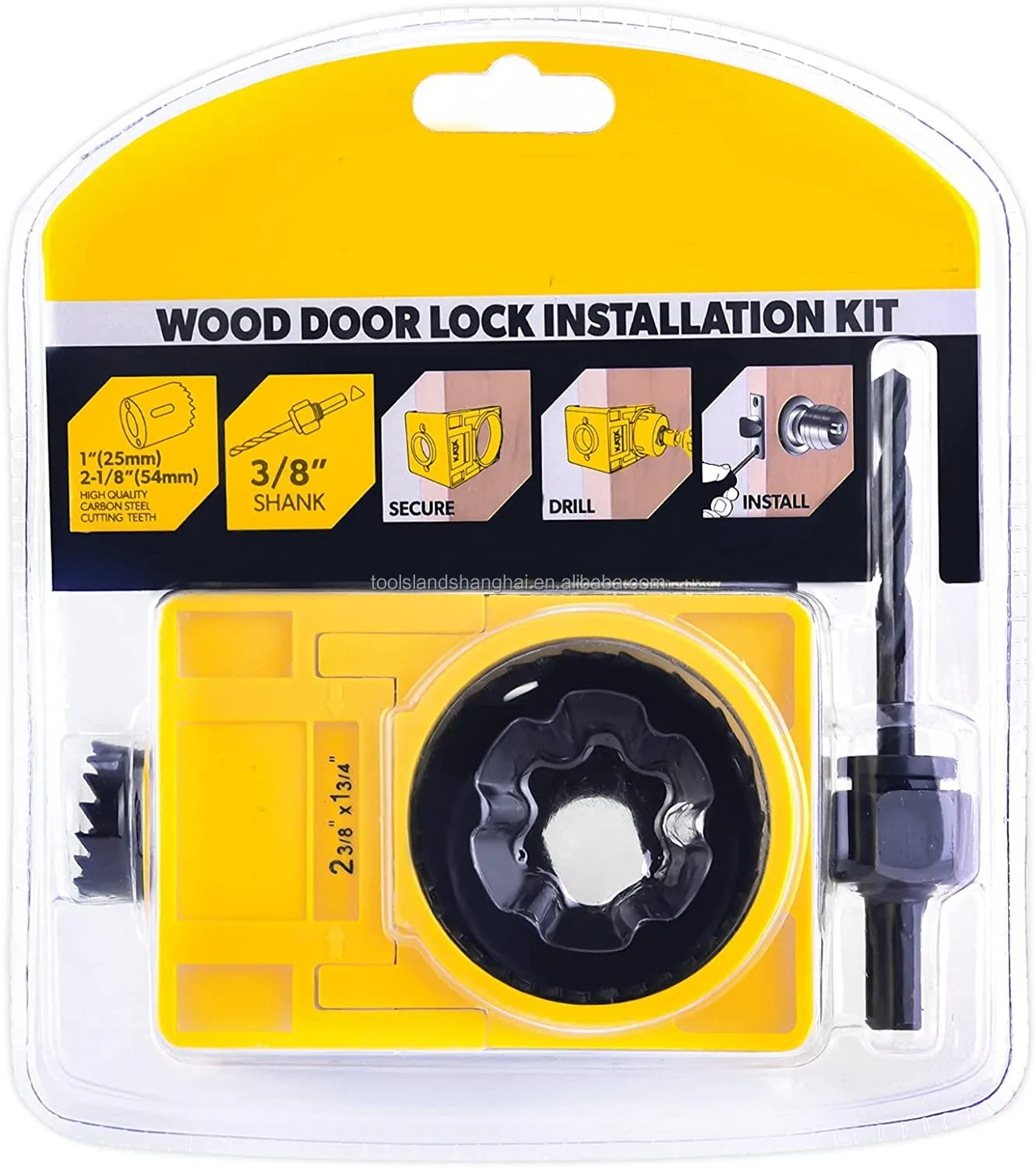 Carbon Steel Door Lock Hole Saw Drill Bit Door Locks Installation Kit