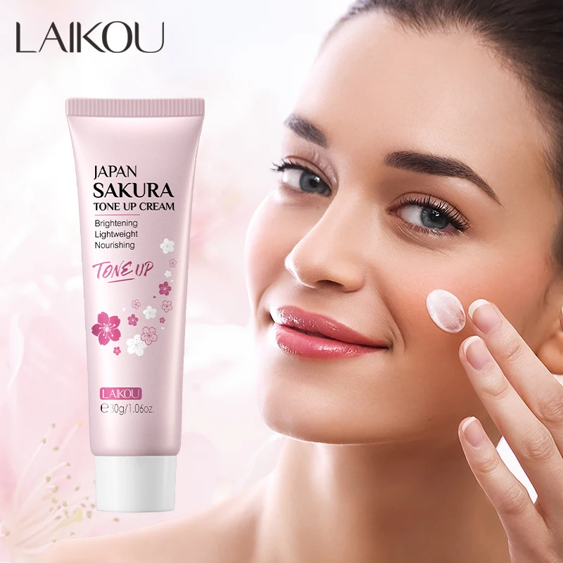 Wholesale Laikou japan sakura up cream moisturizer primer foundation lightweight nourishing cremas facial makeup From m.alibaba.com