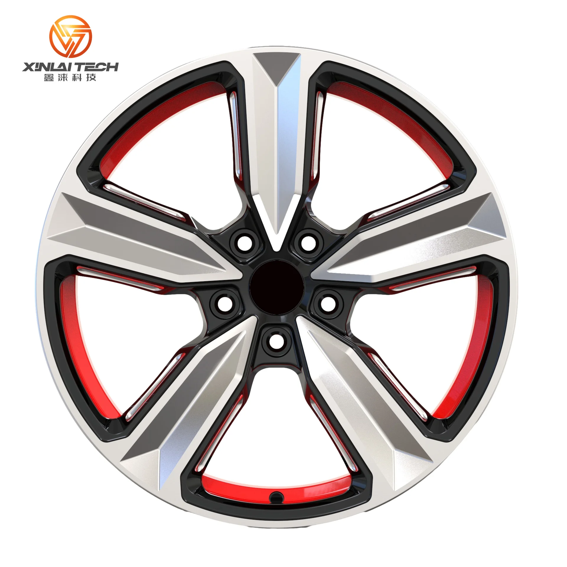 XINLAI Custom Five Spoke 15-22 Inch PCD5X112 /114.3/120/130 1-Piece Aluminum Alloy Forged Wheels for Passenger Car Wheels - Image 5