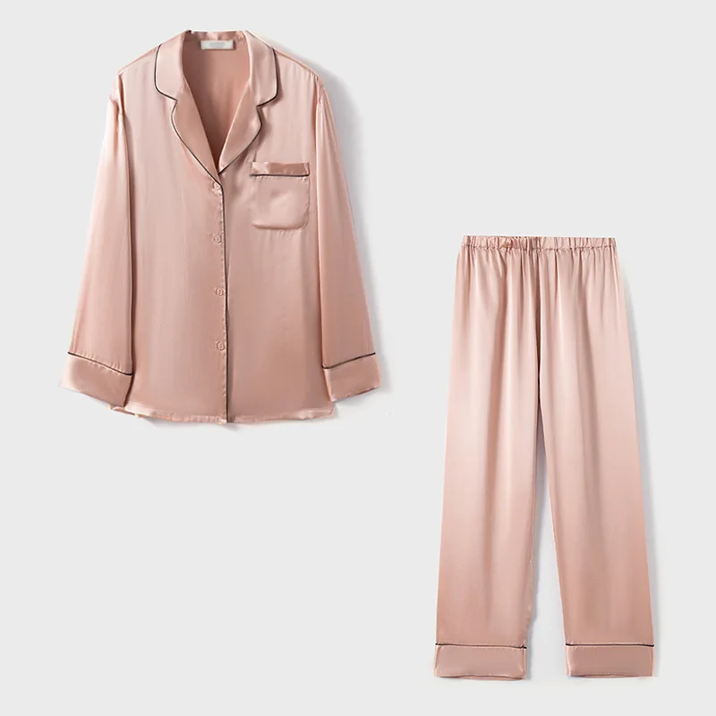 Pyjamas for Couple Men Women's Sleepwear Sets Silk Clothes Viscose Silk Pajamas Lounge Wear Set