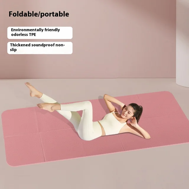 Foldable Anti-Slip Yoga Pad, Multi-Function Support Cushion, Eco-Friendly TPE, Perfect for Sports & Fitness