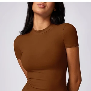 Ladies Sexy Leopard Print Yoga Top & Sports Fitness Tights Quick-Drying Breathable Customizable for Adults