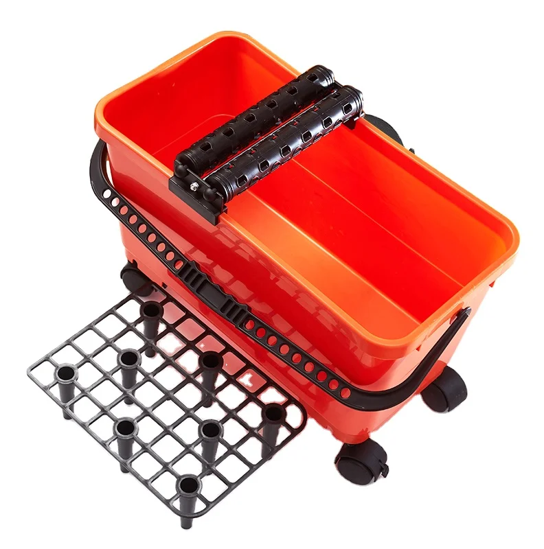 Custom Grout Cleaning System TilerMate Tools Economic Wringer Combo Commercial Mop Bucket Mop Bucket on Wheels