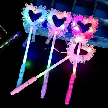 Luminous Magic Wand Colorful Sparkling Fairy Love Wand Children's Toy Lace Lace Princess Magic Wand