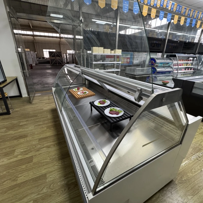 DSA12CCH1 Service Counter Display Fridge Commercial Refrigerator Meat Fish Display Cabinet Freezer Refrigerator