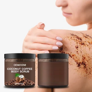 High Quality 300g Coconut Coffee Body Scrub Organic Natural Whitening Fresh Fragrance for Women with Salt