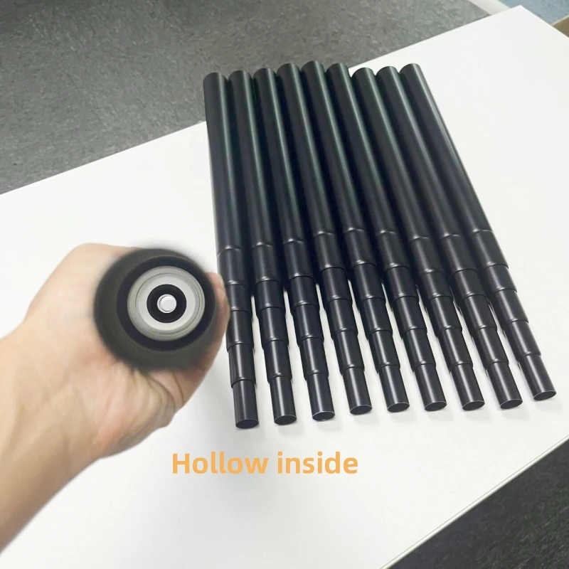 Factory Customized Wire Could Go Through Anodized Black Internal Twist Lock  Telescopic Pole for Cleaning