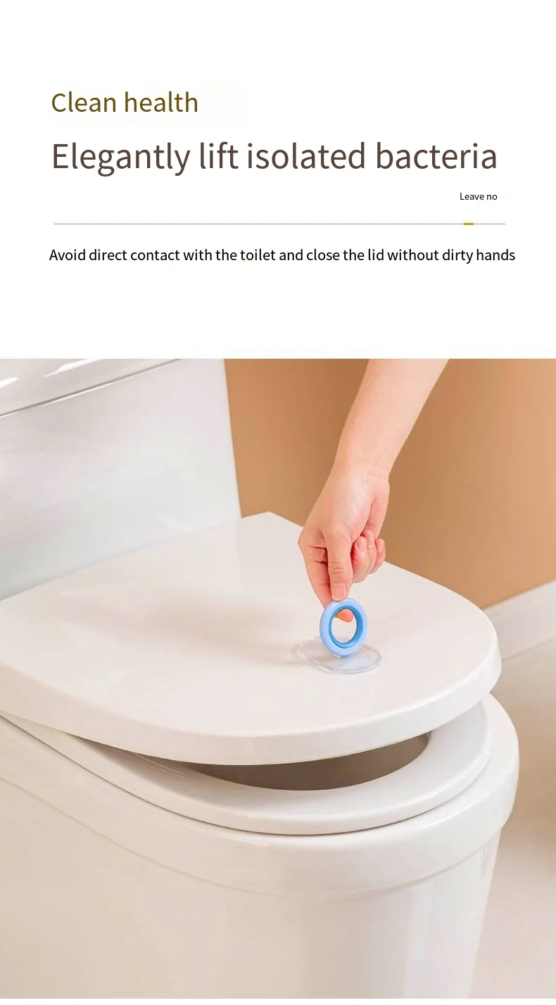 Light luxury contrast color toilet lid lifter Toilet handle lifter Household toilet lid clamshell handle supplier