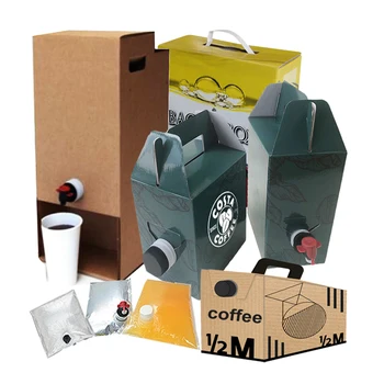 2L/3L/5L disposable Coffee bag in box with valve coffee box dispenser