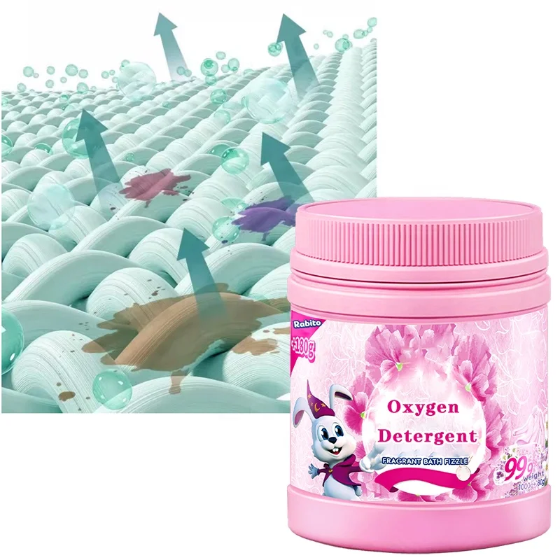 Factory Price High Quality 1180g Color Bleaching Powder Bath Bombs Fizzer Laundry Detergent Washing Powder