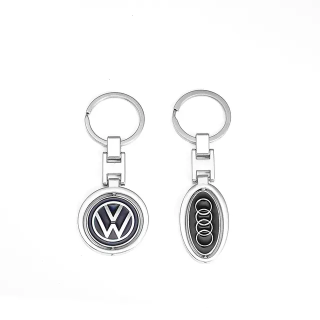Custom Car Logo Key Chains Key Holder Wholesale Car Logo Trotate Key Chain Metal Spinning Keychain