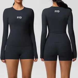 Custom Logo Nylon Gym Fitness Set One Piece Yoga Wear Sportswear One Piece Bodysuits Women Butt Lifting Shorts Rompers Jumpsuits
