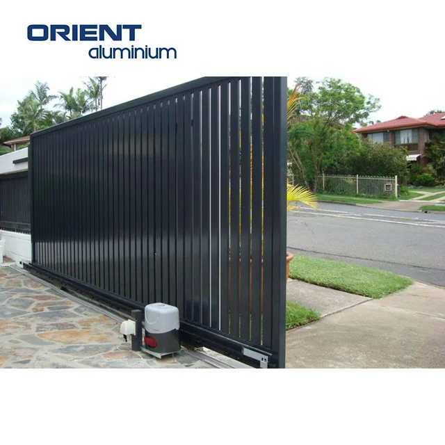 New Style Aluminum Design Sliding Main Gate Factory Design Courtyard Entrance Aluminum House Main Automatic Gate Price
