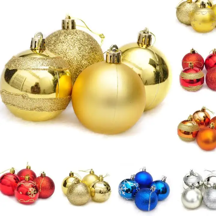 Universal Red Light Large Plating Ball Christmas Tree Decoration Ball Plastic Christmas Ball 200mm