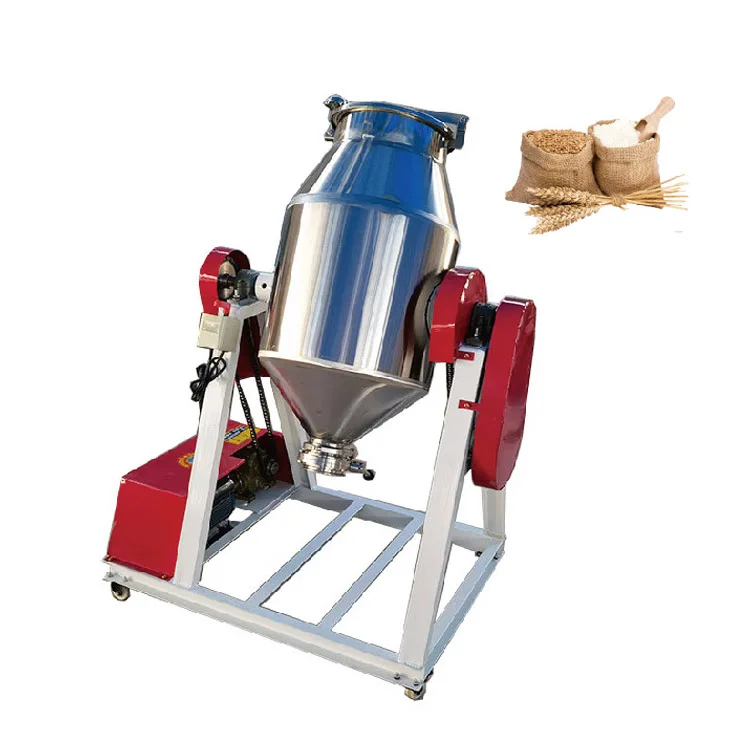 Stainless Steel Drum Mixer Machine Milk Powder Mixing Mix Mushroom Pvc Rotary Blender Seasoning Matcha