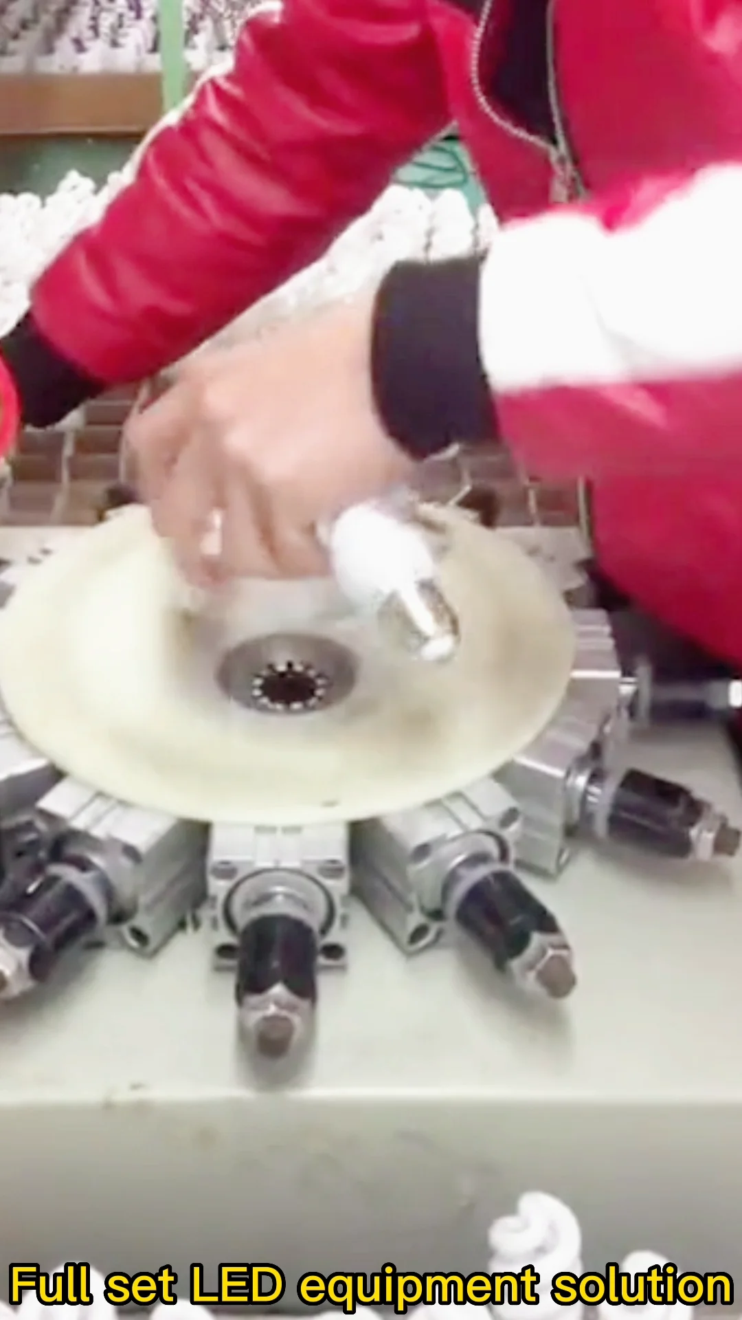 B22/e27 Led Bulb Holder And Bases Lamp Cap Crimping Locking Machine