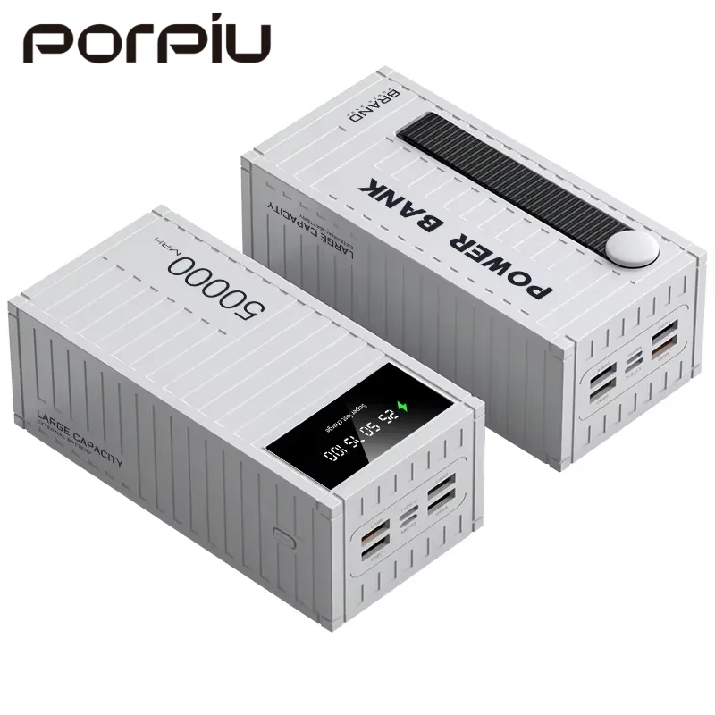 Large 50000mAh Power Bank 4 USB High Quality Portable Power Banks Factory  Wholesale Low Price Outdoor Use 10W Power Bank