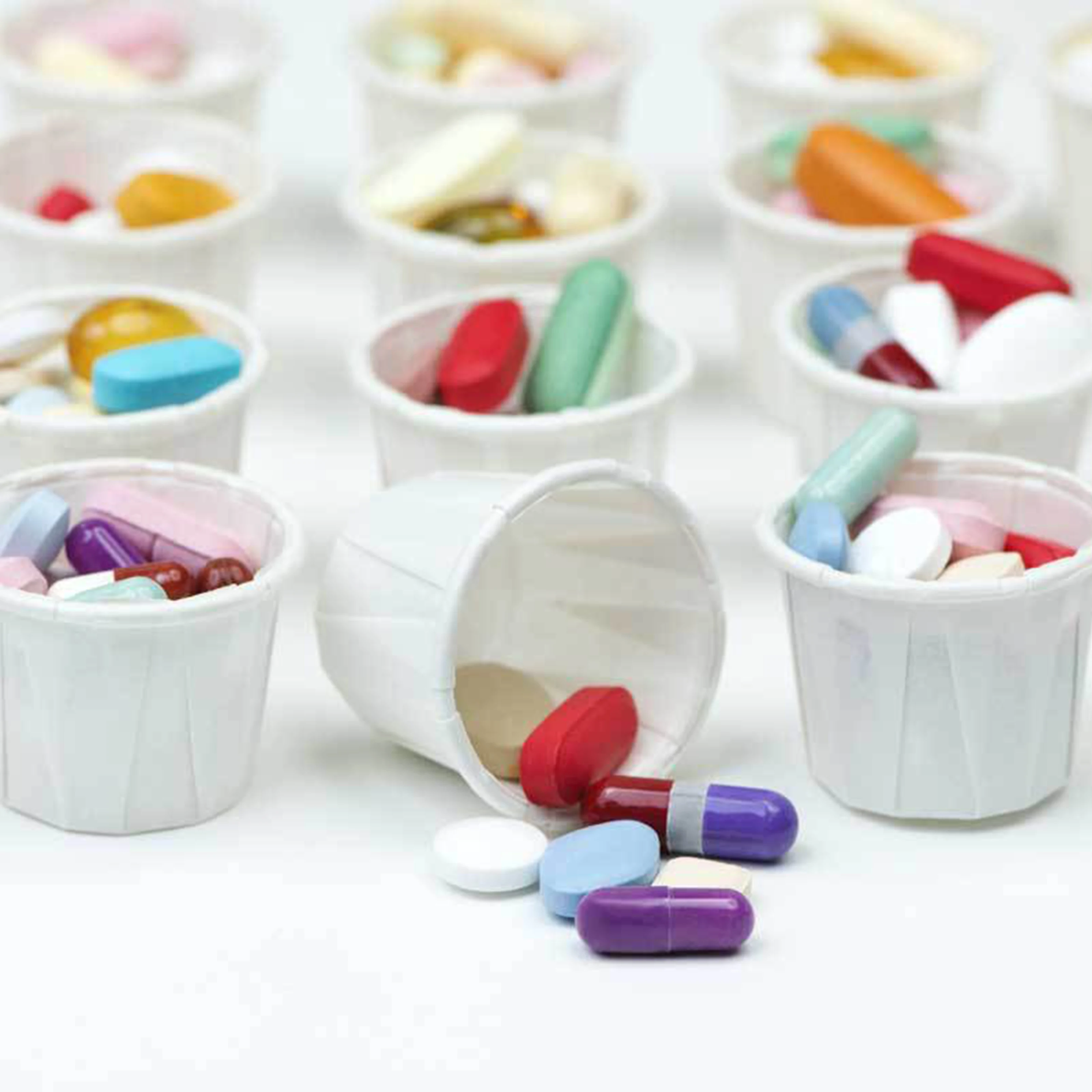 Custom Sized High Quality Disposable Biodegradable Paper Cup for Snack Souffle Medicine Sauce