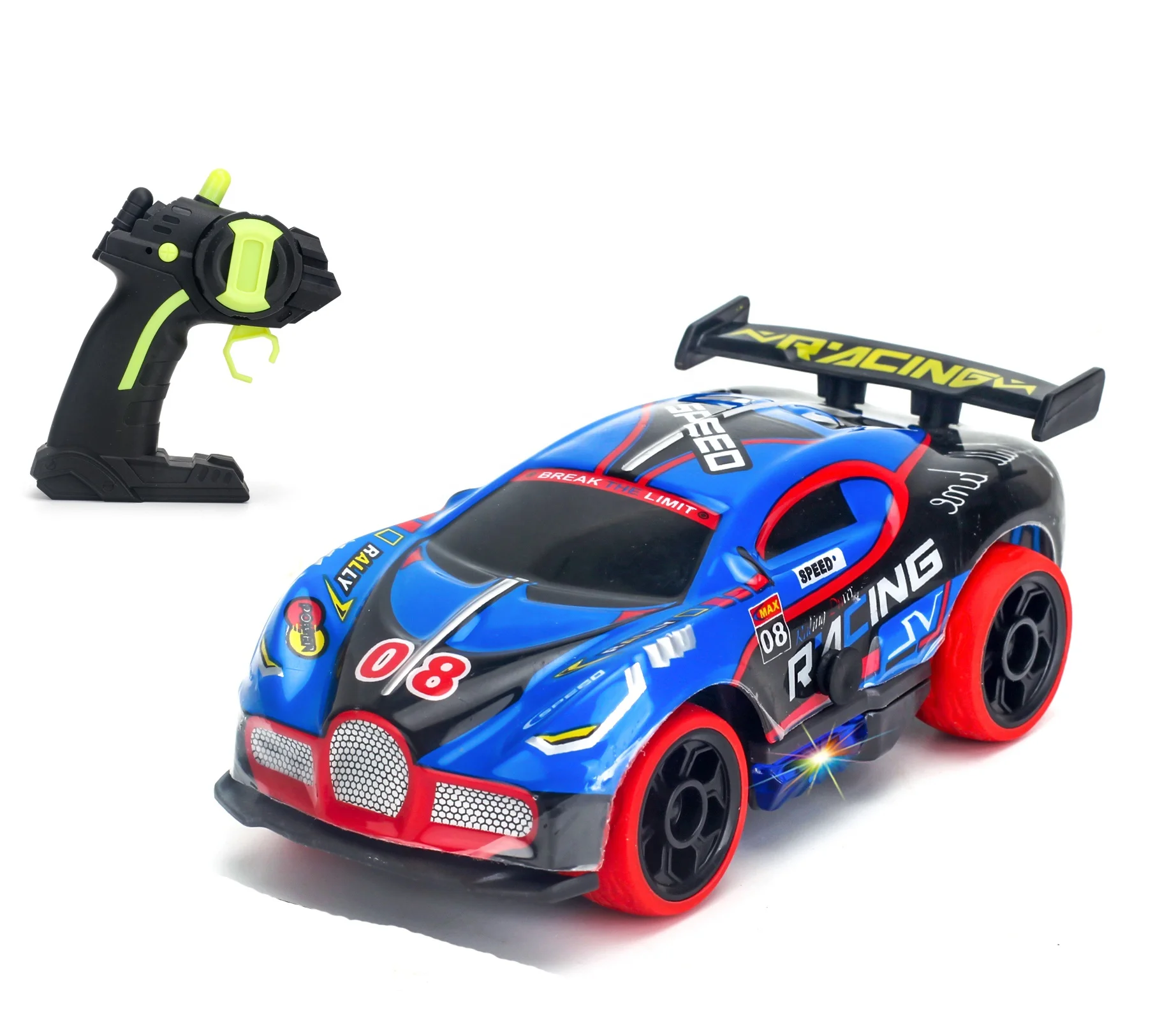 Wholesale Cheaper 1:32 Remote Control PVC Shell Speed Car Channel RC  Car Toys with Light for Kids