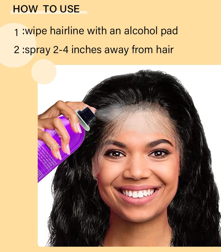 Lace Bond Spray Fastdrying Extreme Firm Hold Wig Glue No Residue Lace Melting Spray For Hair