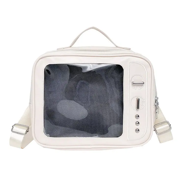 Custom Shape TV  Ita Bag Custom Ita Bag Transparent Pvc Cute Messenger Ita Bag for Lady and Girls