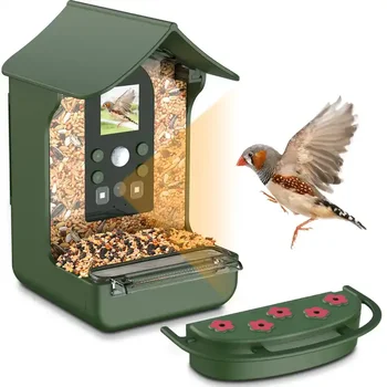 Newest Waterproof Designed Outdoor Night Vision Smart Bird Food Feeder Camera Observe Birds Activity And Eating