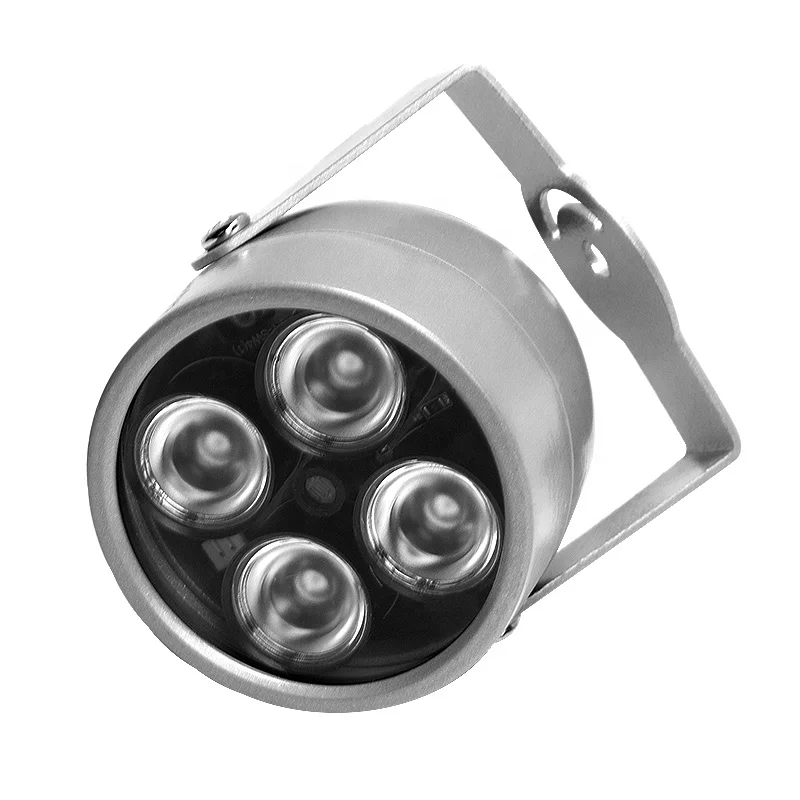 4-LED IR Illuminator 45 Degrees Security Lights Waterproof Infrared Light  Night Vision Monitoring Flood Light for CCTV Camera