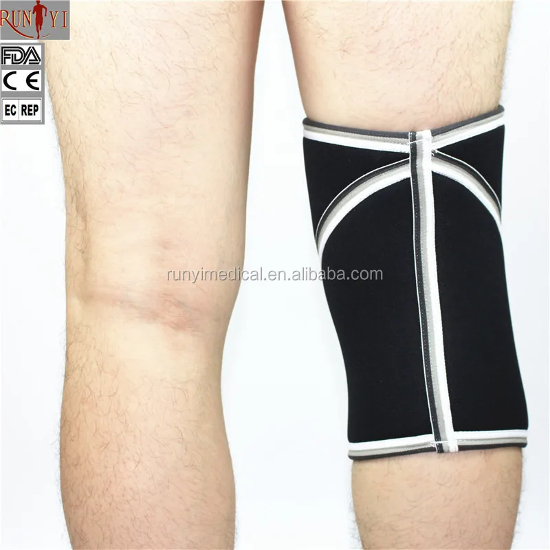 OEM Custom Logo Size Compression Neoprene Knee Sleeve Support 5mm 7mm 9mm Elastic Knee Sleeve