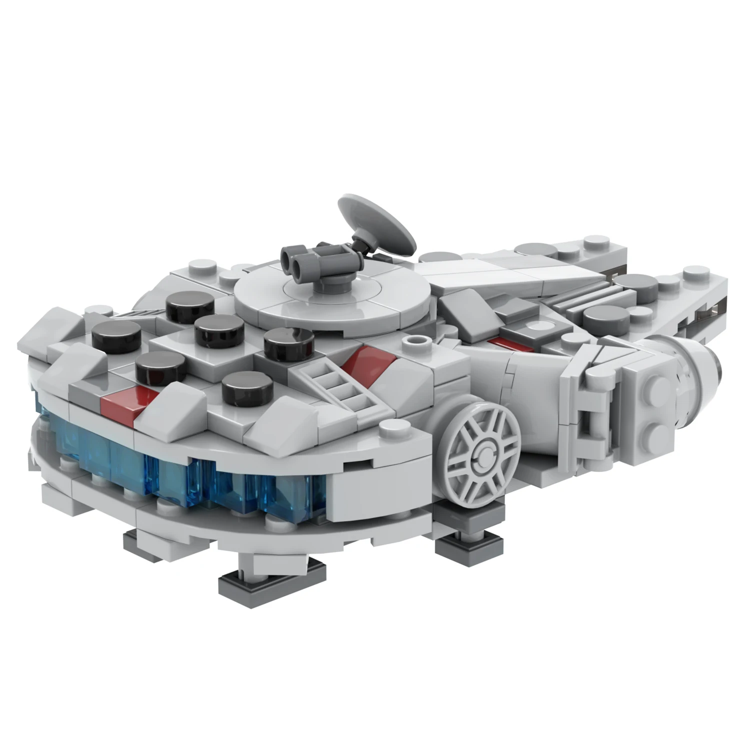 MOC2125 Space Wars Mini Millennium Falcon Model DIY Educational Building Block Sets Toys for Kids 284Pcs